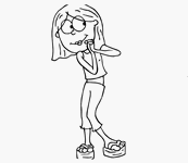 coloriage lizzie mc guire amoureuse